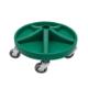 Work Stool with seat in PU foam, footrest with 5 compartments, 5xØ75 wheels and height 350-470 mm (GREEN)